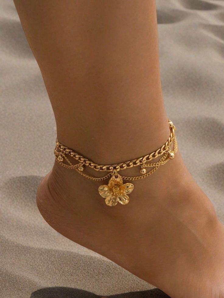 Summer vacation style foot chain